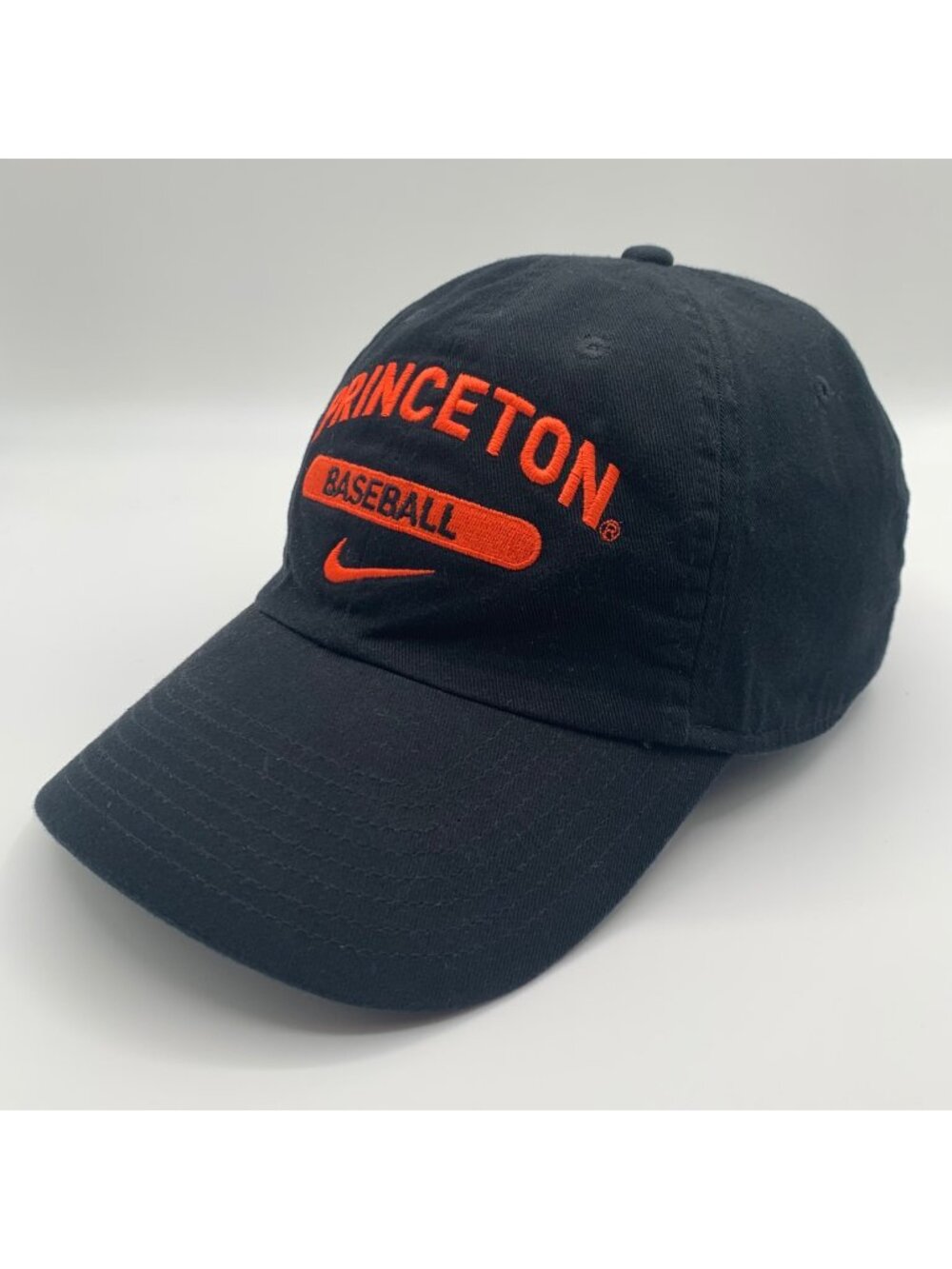 Princeton Tigers Baseball NCAA Black Nike Heritage86 Relaxed Fit Strapback Hat